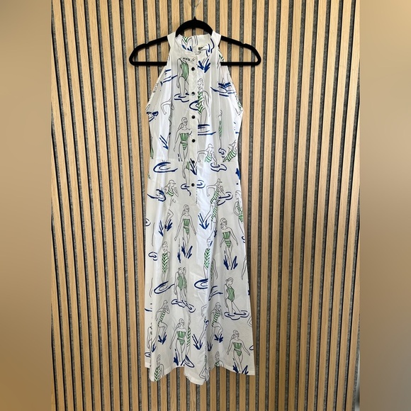 Bimba y Lola- white cotton dress with swimmers- X Small - Picture 1 of 9